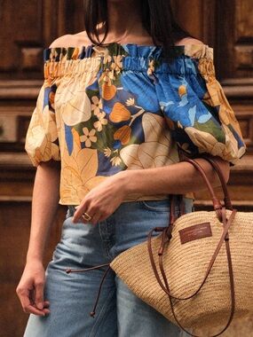 NWT Sezane x Farm RIO Macie Blouse